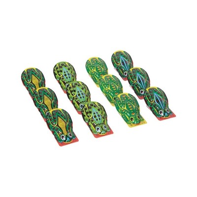 Bartl Knackfrösche 12er Set Klick-Klack Frosch Blechspielzeug Geschenkartikel
