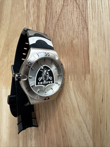 Oakland Raiders Edelstahl Uhr mit Gehäuse Spielzeit - Bild 4 von 4