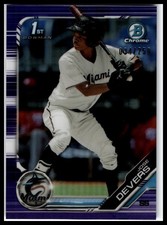 2019 Bowman Chrome #BCP-176 Jose Devers Prospects Purple Refractor #/250