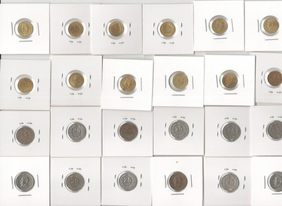 12  Coin El Salvador 25 Centavos | Jose Matias Delgado and 12 Coin 1 Centavos.