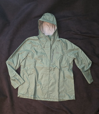 NWT! New! LL Bean Trail Model Rain Jacket Womens 1X Plus Clover Green