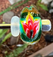 Trollbead  jumbo teal color base tulip unique original event only