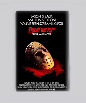 FRIDAY THE 13th FINAL CHAPTER (1984) 2''x3'' MOVIE POSTER MAGNET (jason horror vhs