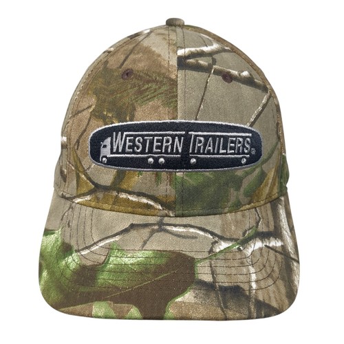 Western Trailers Strapback Baseball Cap Multicolor One Size Adjustable Camo