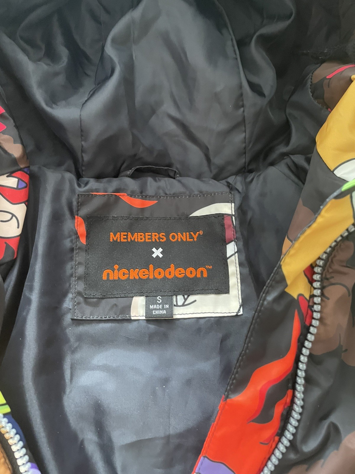 Rare Nickelodeon Cartoon Puffer Jacket M Rugrats Chucky Tommy Ren n Stimpy Rocko image 2