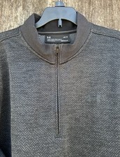 Under Armour Cold Gear Men s Large 1/4 Zip Black Pullover Sweatshirt