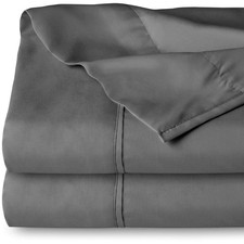 Bare Home Extra Long Flat Sheet Premium 1800 Ultra-Soft Hotel Luxury Double Brus