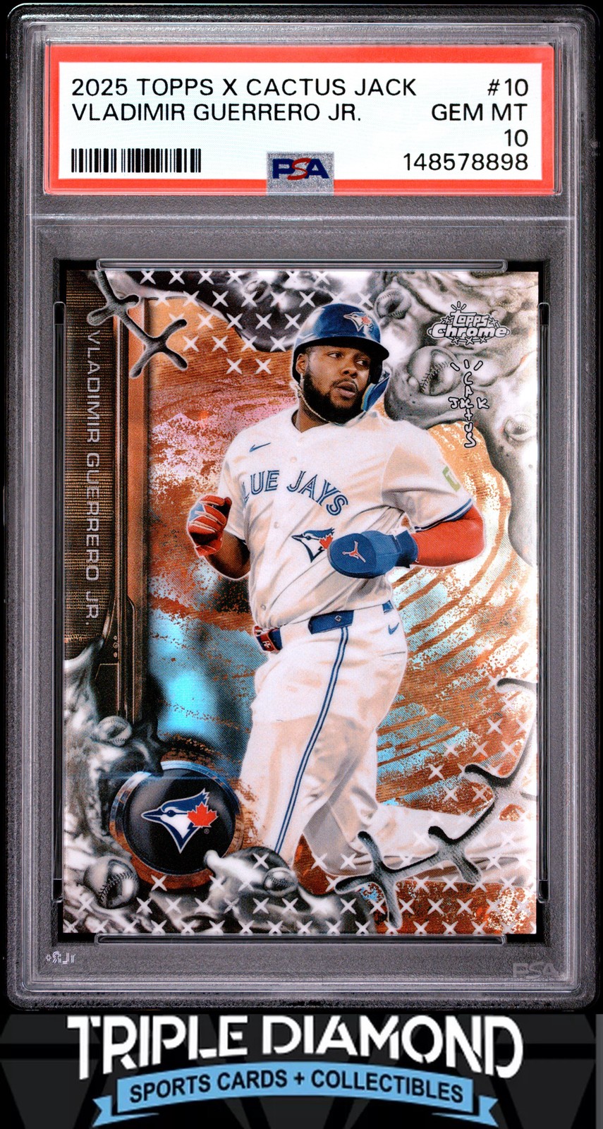 2025 Topps Chrome X Cactus Jack Vladimir Guerrero Jr. PSA 10 Blue Jays AD372