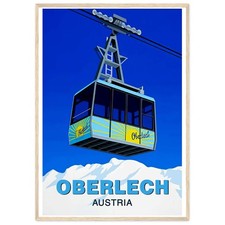 Poster stazione sciistica Oberlech stazione sciistica poster stampa sci snowboard poster sci regalo