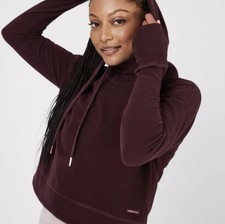 Sweaty Betty Escape Luxe Fleece Cropped Hoodie Size Small