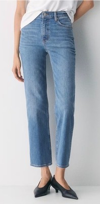 Aritzia Denim Jeans Size 28 Denim Forum Pin-Up Straight Super High Blue VGUC