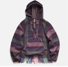 Kapital Color Blocked Hooded Sweatshirt coat