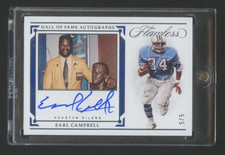 2022 PANINI FLAWLESS  EARL CAMPBELL HOF INDUCTEE AUTOGRAPH #ED 5/5  RARE  HOF