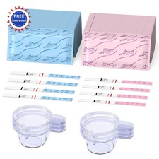 Ovulation  Pregnancy Test Strips Kit 25 10 35 Urine Cups Easy Home Tests Large