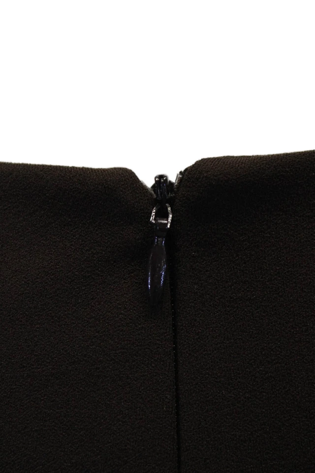 Vestido maxi Catherine Catherine Malandrino feminino manga longa gola V marrom tamanho M - Imagem 4 de 4