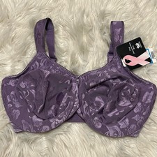 Wacoal 34DDD Bra Purple Full Figure Awareness Underwire 85567 Back Closure NEW