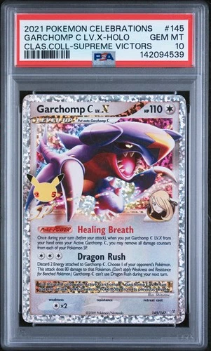 2021 POKEMON CELEBRATIONS CLASSIC COLLECTION #145 GARCHOMP C LV.X-HOLO PSA 10