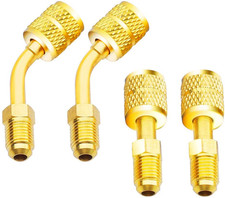 R410A Adapter 5/16" SAE Female to 1/4" SAE Male Flare for Air Conditioners HVAC,