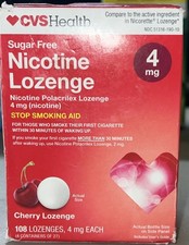 CSV Sugar Free Nicotine Lozenge 4mg 108 Count EXP 2/28/26