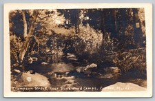 Thompson Brook. Pinewood Camps, 1913 Canton, Maine Real Photo Postcard RPPC