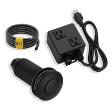 BESTILL Sink Top Air Switch Kit for Garbage Disposal, Matte Black 3.6 Long Pu...