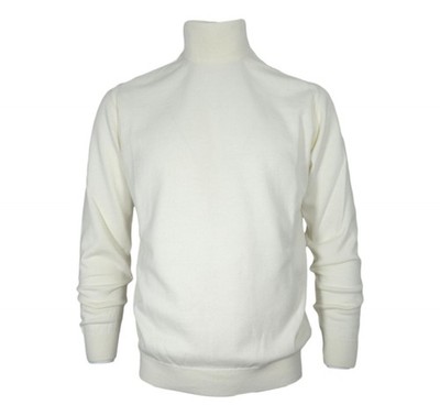 CASHMERE COMPANY Herrenpullover Slim Fit Rollkragen Pullover Weiß C25F22