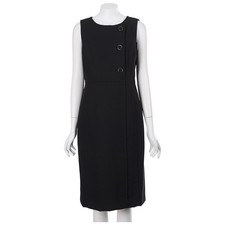 NWT TALBOTS Dress Size 6 Black Sheath Wool Blend Sleeveless Career Office