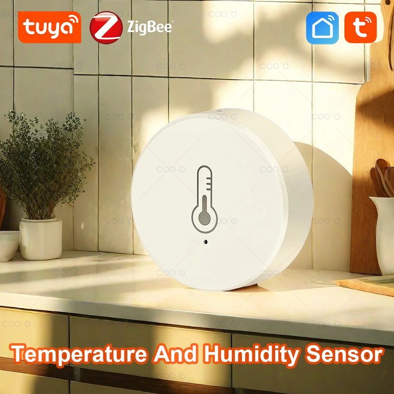 Tuya Zigbee Temperature and Humidity Sensor Intelligent Home Hygrometer work wit