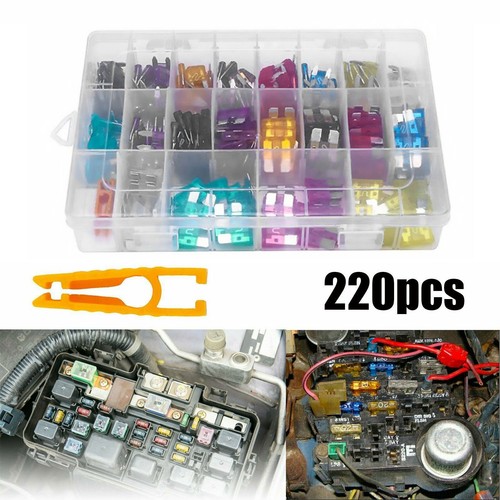 220pcs Blade Fuse Assortment Auto Car Truck Motorcycle FUSES Kit ATC ATO ATM Hot