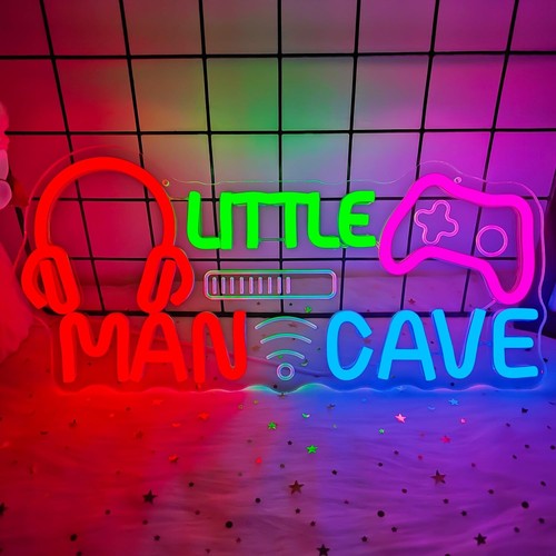 Little Man Cave Neon Sign Little Man Cave Sign Led Neon Lights Sign for Boys ... - Picture 2 of 7