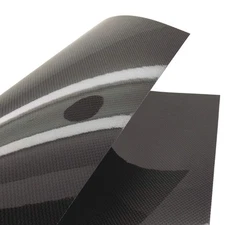 500x400x.3mm 3k Carbon Fiber Veneer Sheet Panel Plain Weave Ultra-High Gloss 
