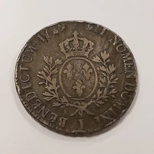 1789-I France Ecu King Louis XVI .8694 ASW - SKU-Q2672