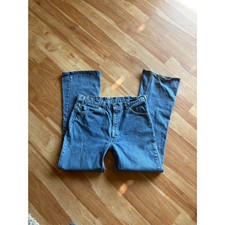 Vintage Levi's 646 Orange Tab Flared Denim Jeans Size 36x34 measures to 34x31 