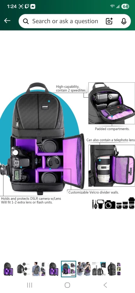 Neewer Black Sling Camera Bag - Image 2 of 4