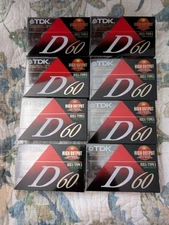 TDK D60 Audio Cassette Tape Media High Output Type I / IEC I  Lot Of 30  SEALED