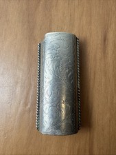 Vintage Engraved Bic Lighter Case Sterling Silver? .925 - One Of A Kind Case!