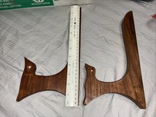 Ancien présentoir en bois pliable chevalet support bois marron / 12" X 2
