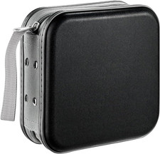 LIOVODE DVD Case, 48 Capacity Hard Plastic CD Case Holder for Car