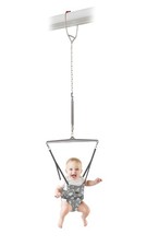 Jolly Jumper Iconic Doorway Baby Jumper Adjustable Height Grey Safari for Infant