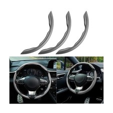 Mandark 3PCS Carbon Fiber Car Steering Wheel Cover, Anti-Skid Leather Vehicle...