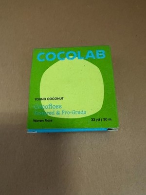 Cocolab Young Coconut Woven Dental Floss, Textured & Pro-Grade, 33 yd