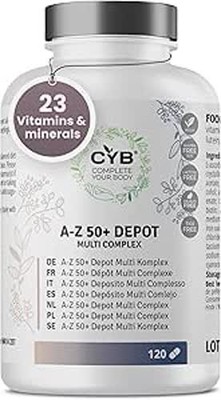 A-Z 50+ Premium Multivitamin- &Mineral mit Lutein und Coenzym Q - 120 Tabletten