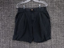 Tommy Bahama Shorts Mens 32 Actual 30 Black Relax 100 Silk Pleated Casual Golf