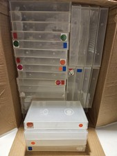 Vintage Lot of 54 Clear Plastic Clamshell VHS Cases Video Rental Cases