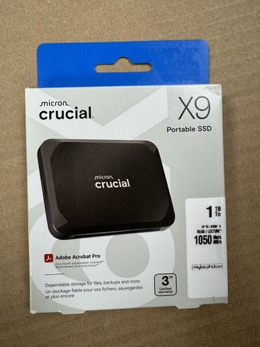 Crucial X9 1 TB Portable Solid State Drive - External (ct1000x9ssd9) 1050MB/s-