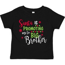 Inktastic Santa Is Promoting Me To Big Brother Toddler T-Shirt Kids Sibling Kid