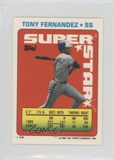 1990 Super Star Sticker Back Cards Tony Fernandez Tim Burke Mike Boddicker 1t8
