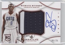 2012-13 Panini Immaculate Chinese Red 5/25 Bismack Biyombo #PP-BY Patch Auto 0b9
