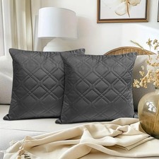2 & 4 Pack Embossed Velvet Cushion Cover 18" x 18" Extra Large Quilted Cushions