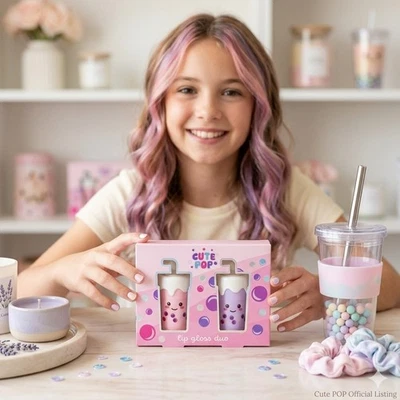 Lindo Set Dúo Brillo Labial Pop Regalo de Navidad para Ella - Frambuesa y Arándano - Imagen 1 de 4